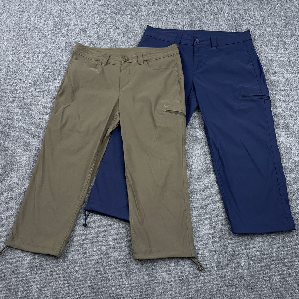 Eddie Bauer Guide Pro Capri Pants Women's 6 Cargo Hiking Stretch LOT OF 2